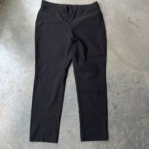 Chicos Straight Travelers Black Ankle Pant